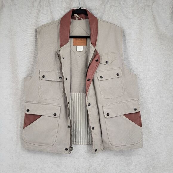 Outback Trading Company Shearer S Utility Vest Men's Large Canvas Vintage - Picture 2 of 16